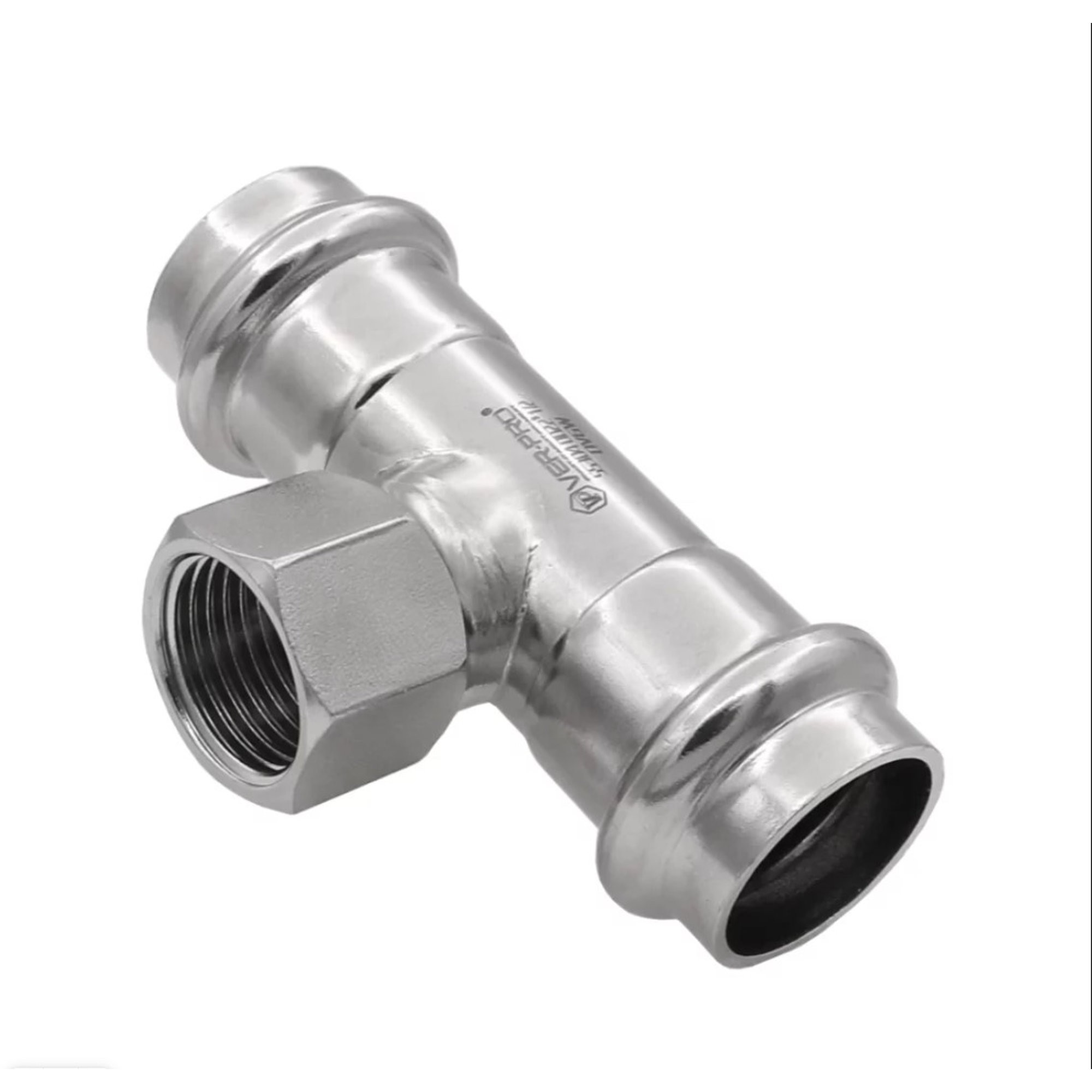 Тройник пресс VIEIR VER-PRO из нержавеющей стали 18х1/2х18 мм вн. р. 1450973