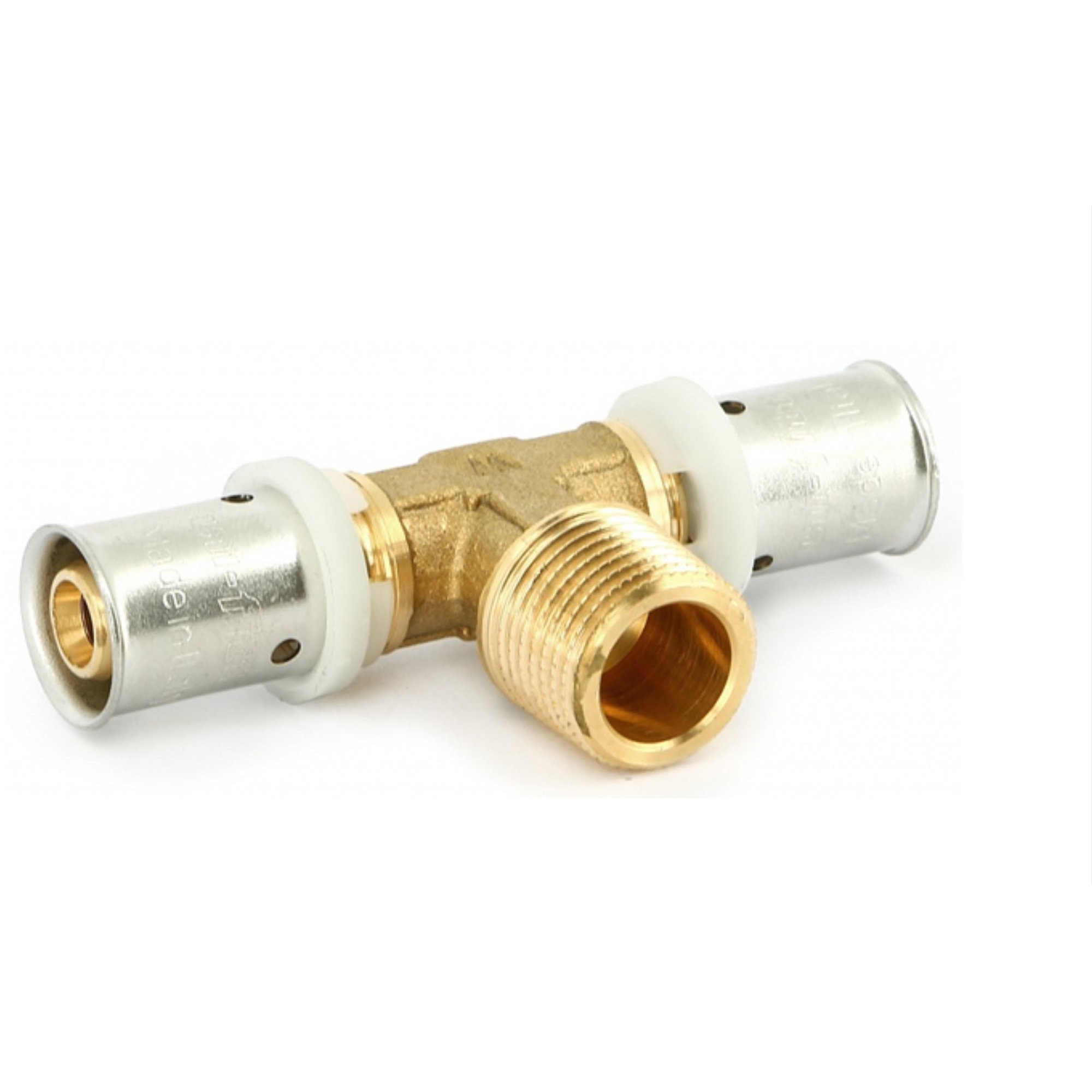 Тройник пресс Uni-Fitt с наружной резьбой 20х1/2х20 1513636