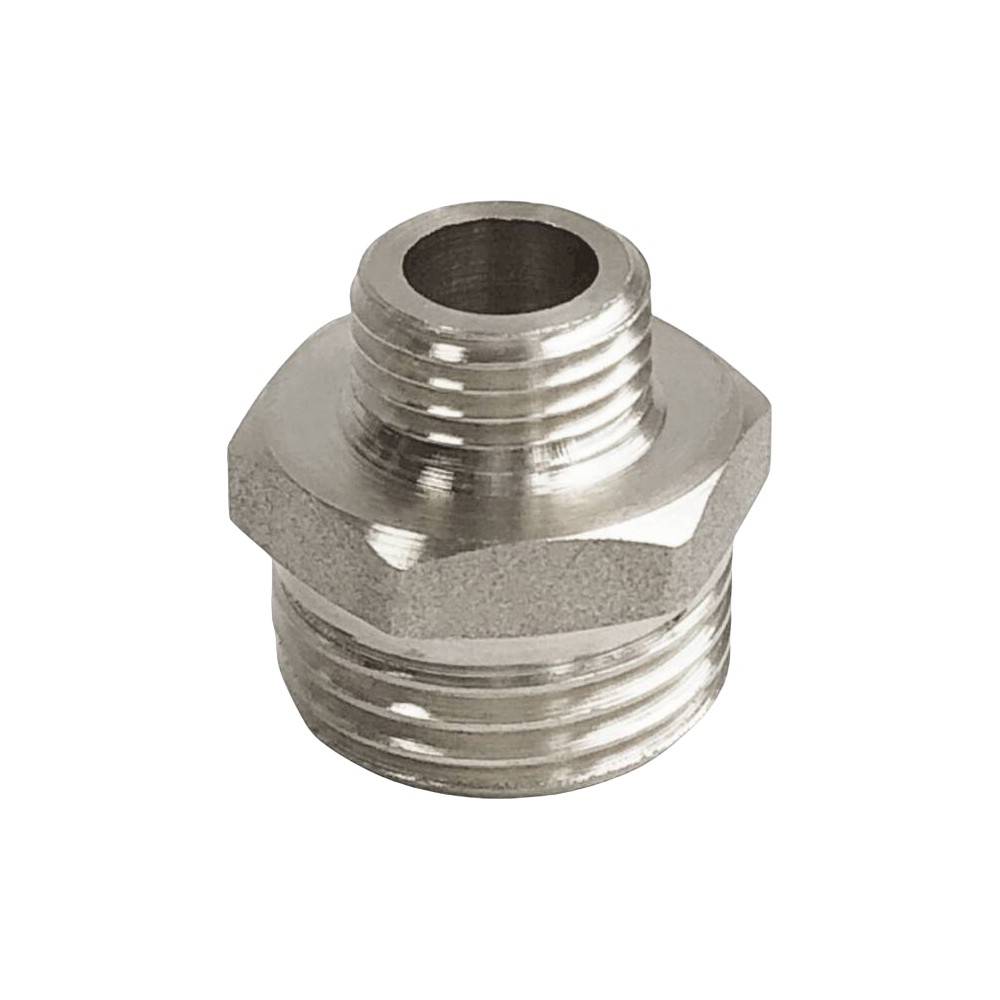 Ниппель переходной Valfex 1 1/4 x 1 дюйм НР-НР латунный никелированный VF.583.N.114100