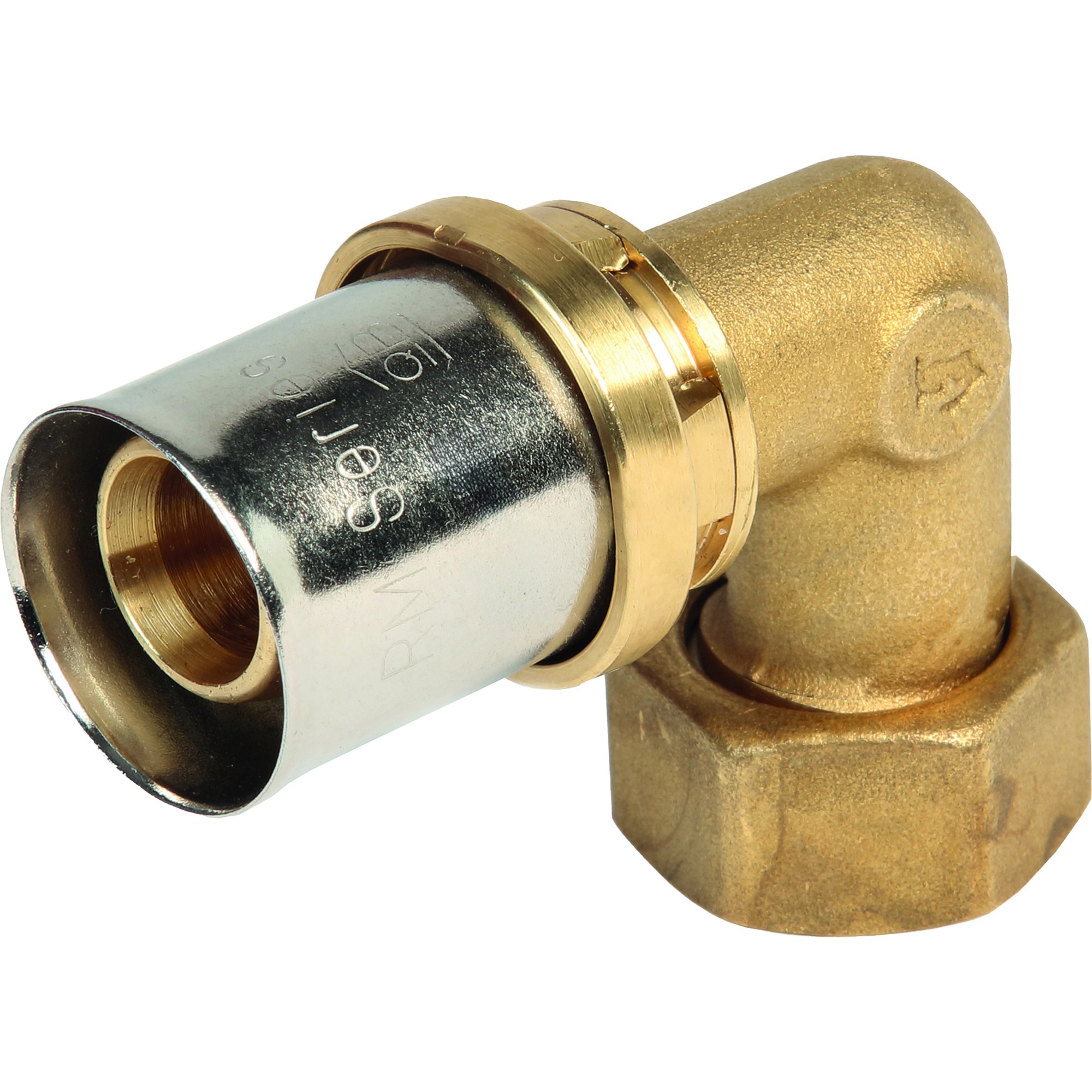 Угольник 90° Giacomini Мультипресс с накидной гайкой 1/2 x 16x2 мм RM130PY033