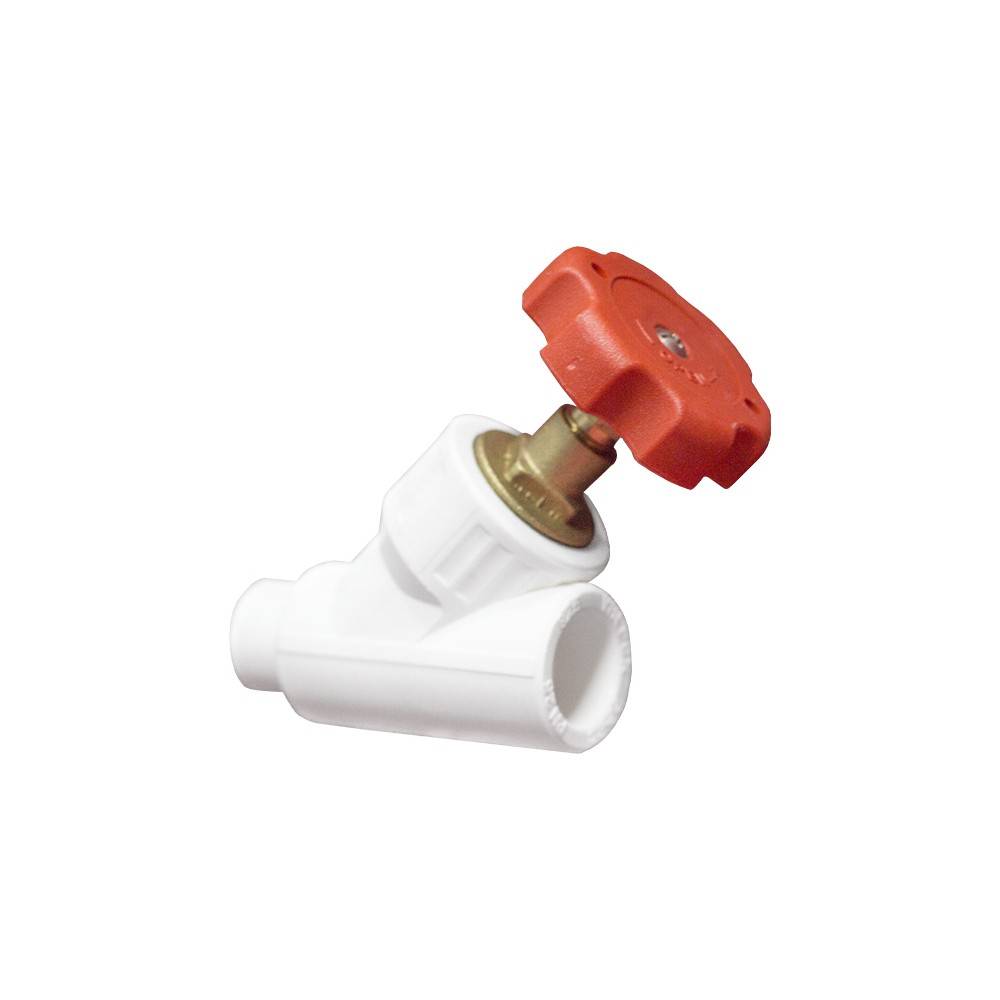 Вентиль полипропиленовый VALFEX 45 градусов 20 мм ВР-НР VF.516.W.020