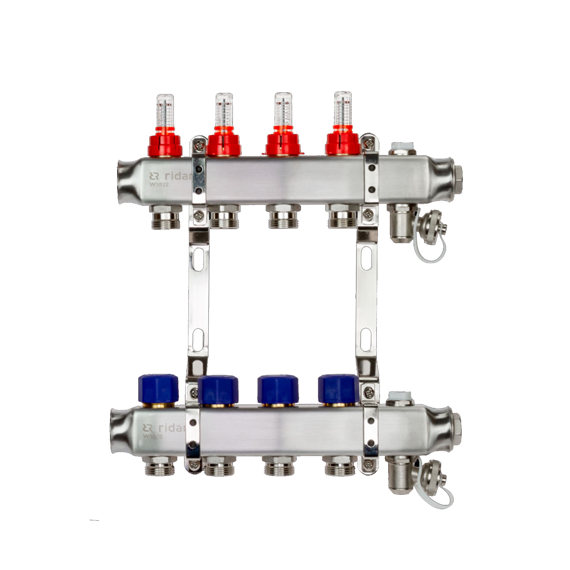Комплект коллекторов Ридан SSM-12RF set с расходомерами кронштейнами воздухоотводчиками и сливными кранами НС-1700918