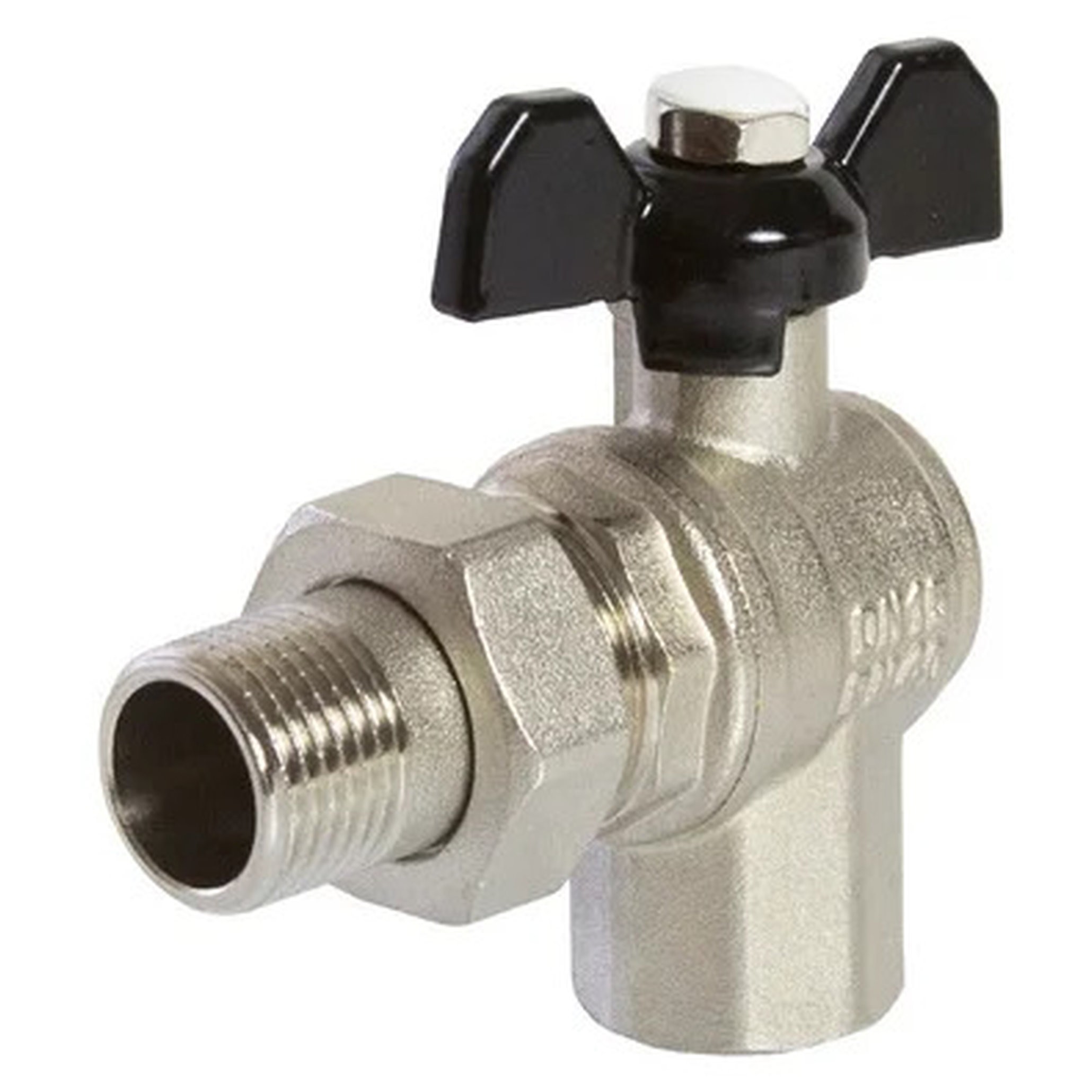 Кран шаровой угловой VRT со сгоном 1/2 бабочка НС-1434956