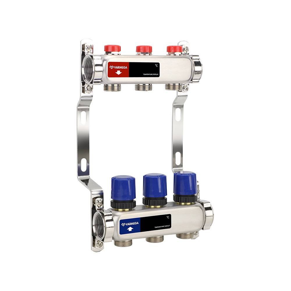 Коллекторная группа Varmega из нержавеющей стали 1 x 3/4 EK 3 контура VM15503