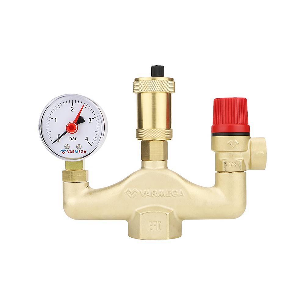 Группа безопасности котла Varmega VM16011 1 латунь VM16011