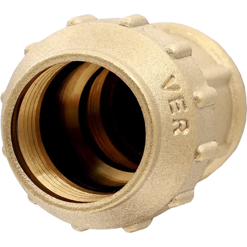 Муфта компрессионная VIEIR для труб ПНД латунная 25 мм x 3/4 дюйма ВР VER371
