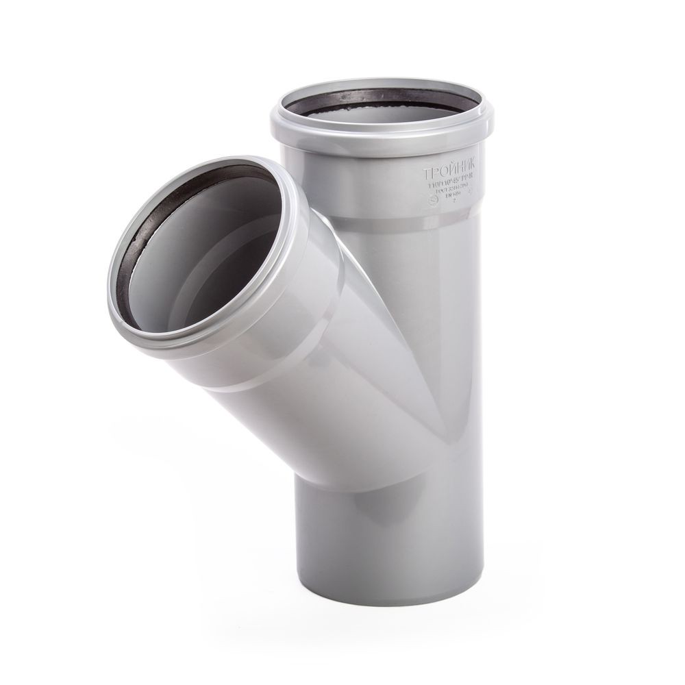 Тройник канализационный Lammin ВК 110х110 мм 45° НС-1642093