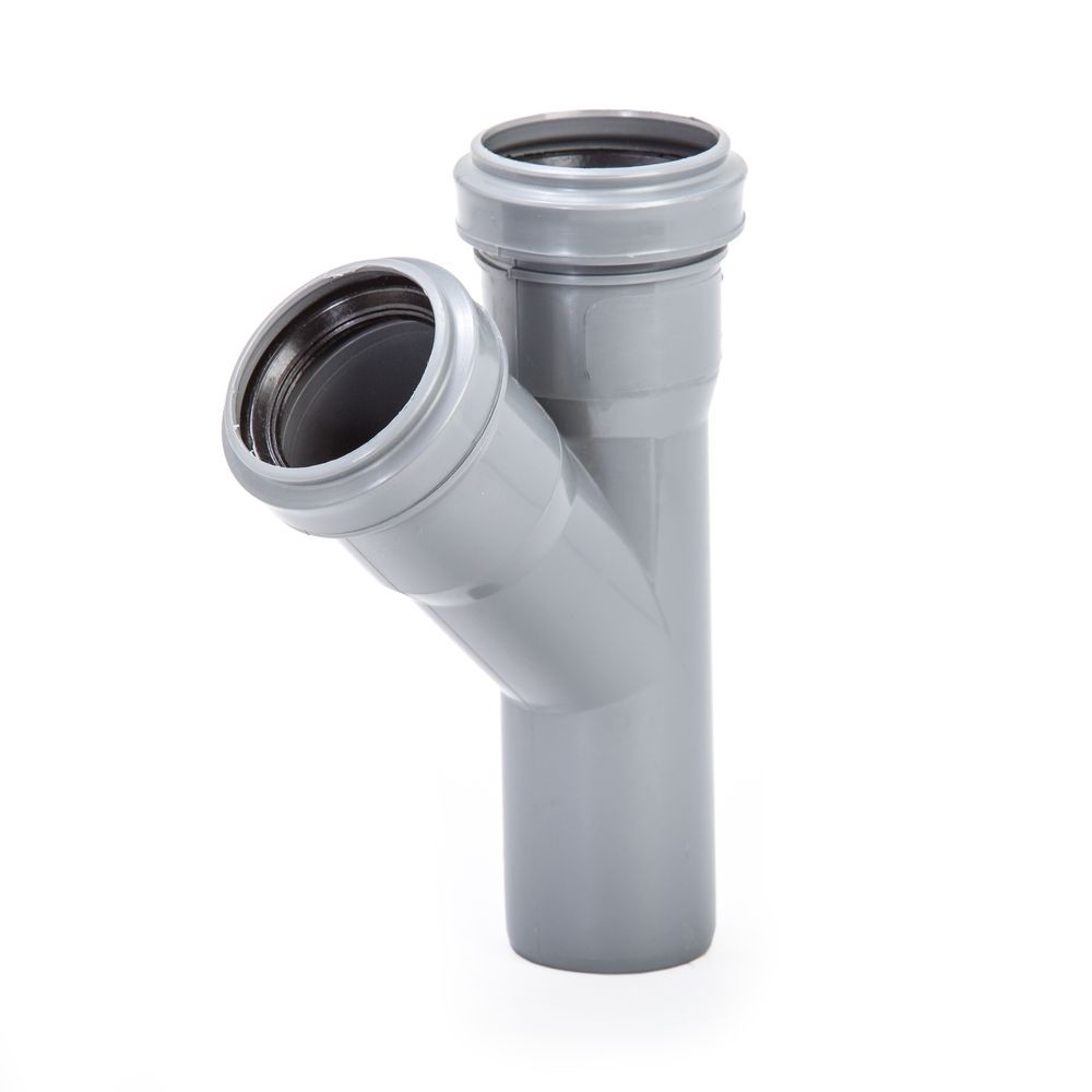 Тройник канализационный Lammin ВК 40х40 мм 45° НС-1642097