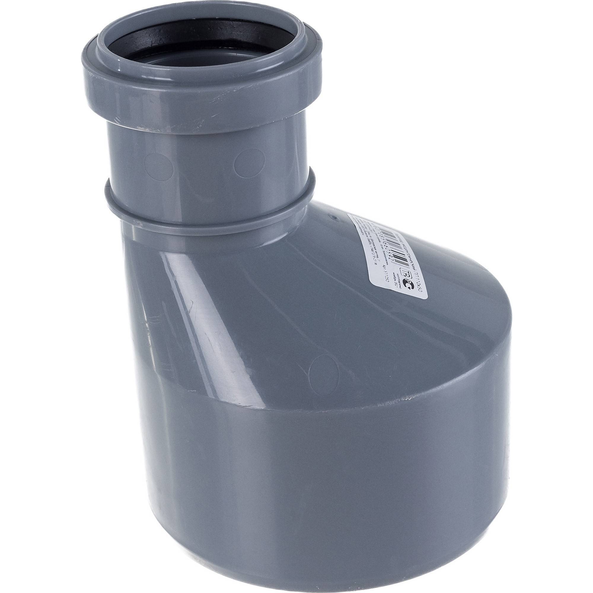 Переход эксцентрический для внутренней канализации Политэк 110/50 мм длинный 511050