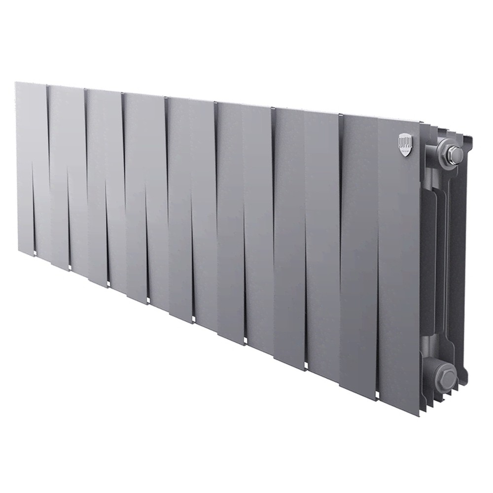 Радиатор биметаллический Royal Thermo PianoForte 300 16 секций боковое подключение серебристый 1682343