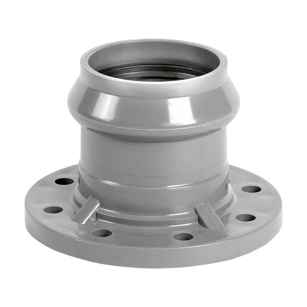 Патрубок НПВХ ХЕМКОР гладкий с ПВХ фланцем 225х200 мм 1455302