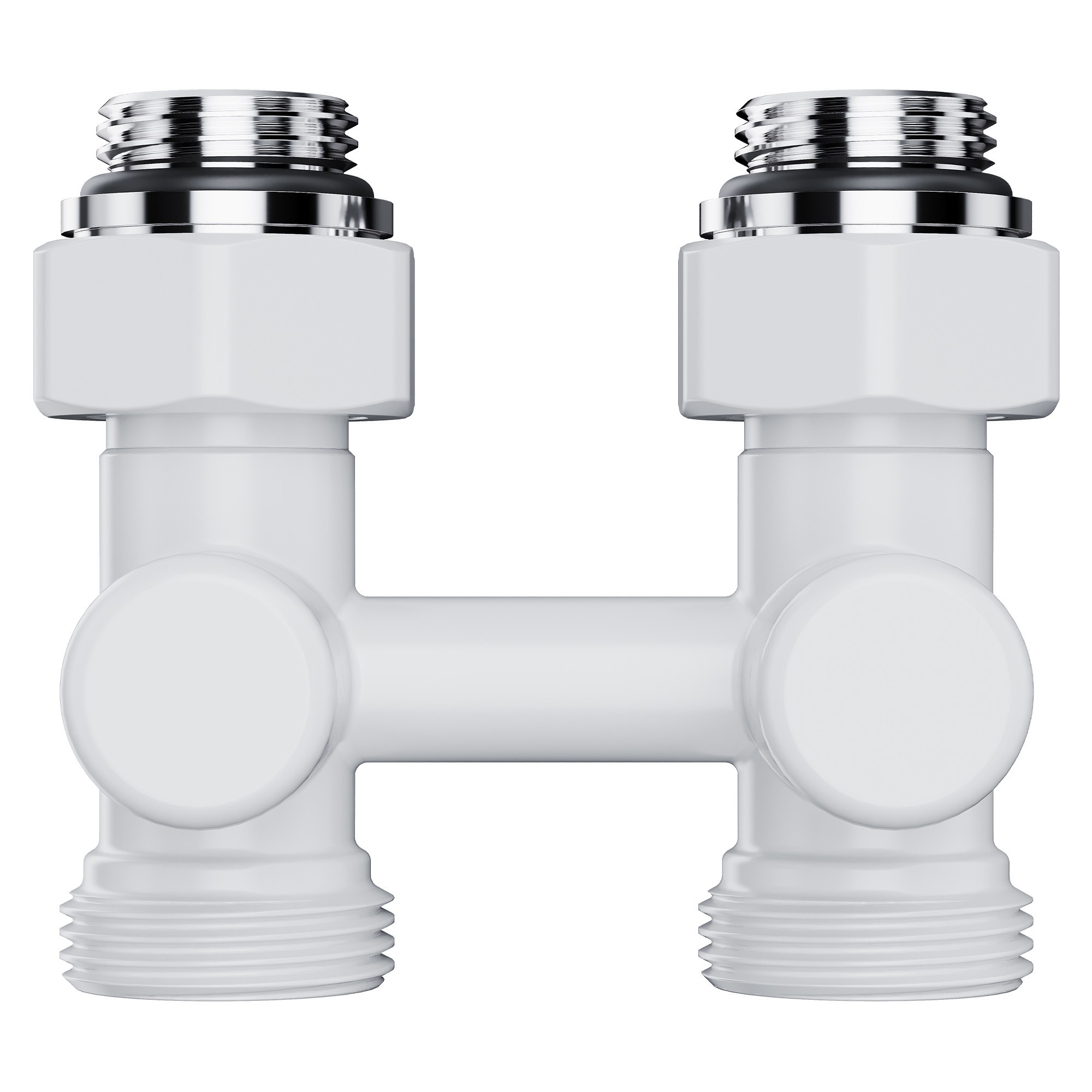 Узел нижнего подключения Royal Thermo Design прямой 1/2 x 3/4 EK белый RTE 07.00101