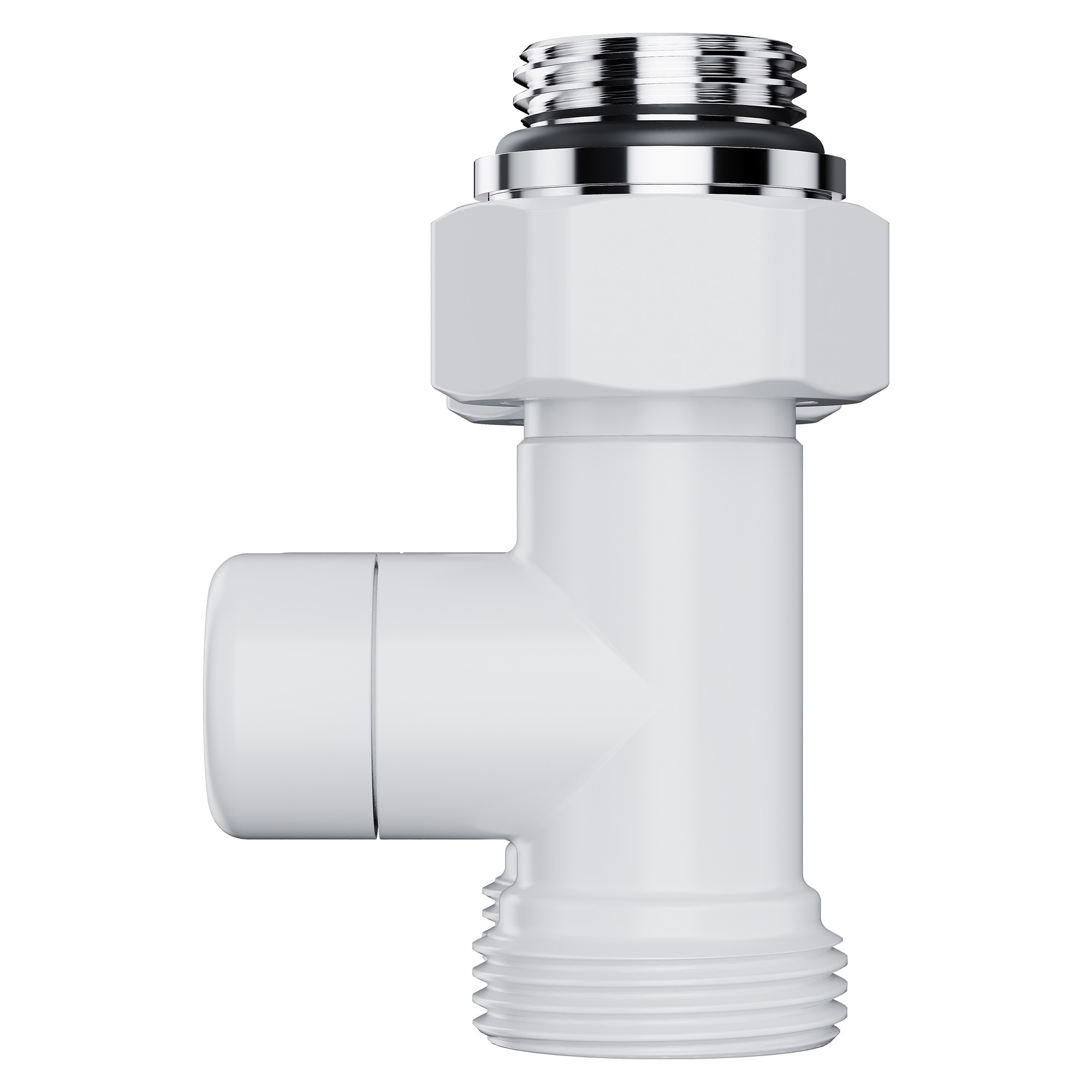 Узел нижнего подключения Royal Thermo Design прямой 1/2 x 3/4 EK белый RTE 07.00101