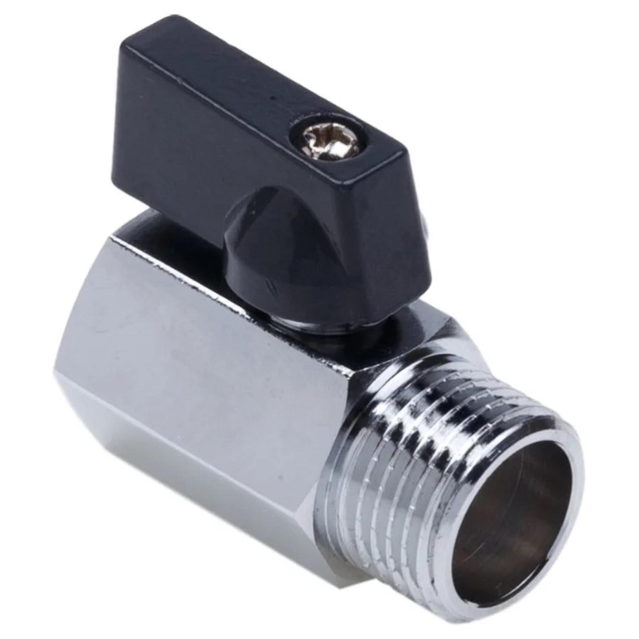 Кран шаровой AQUALINK Мини ВН 1/2 ручка-флажок хром 1593708