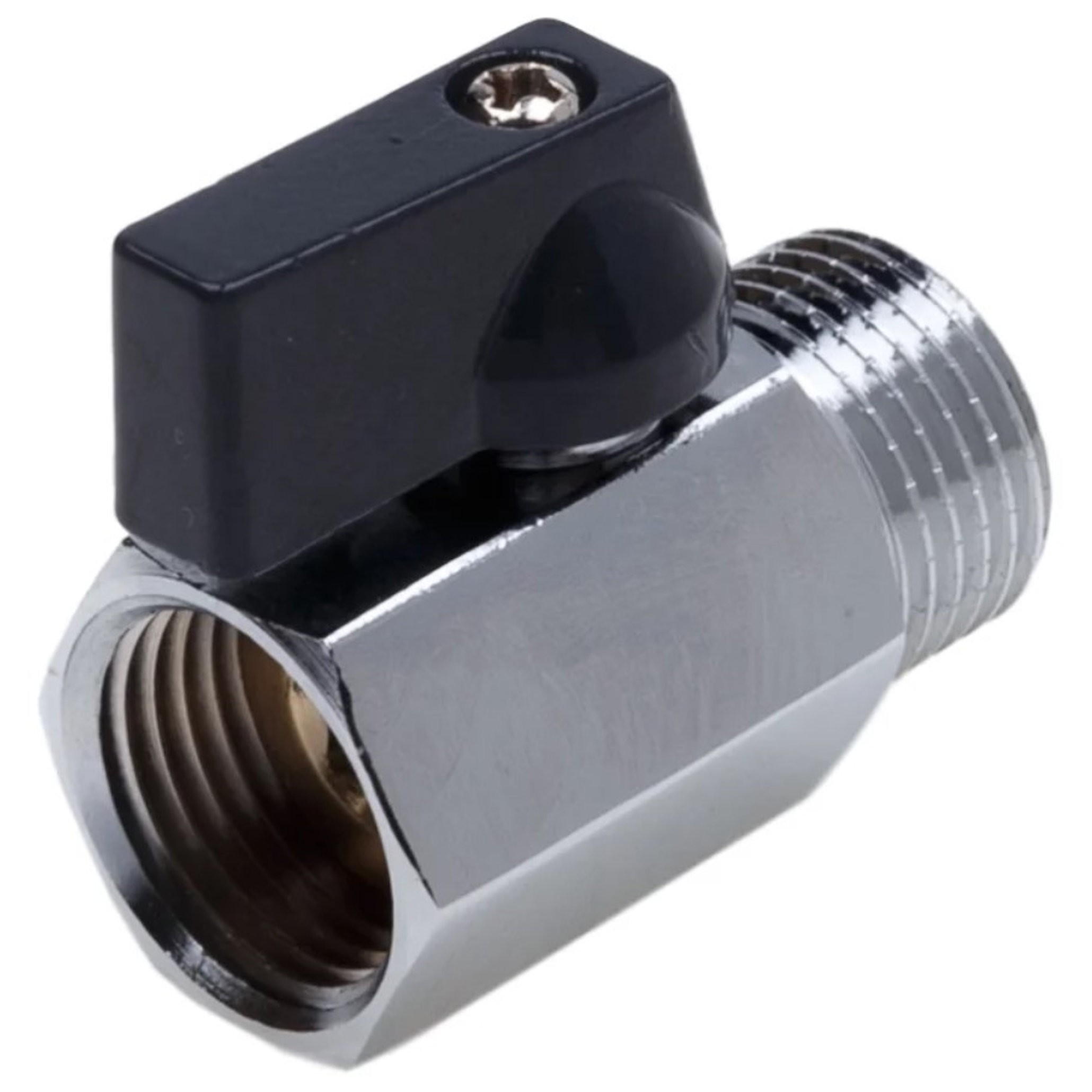 Кран шаровой AQUALINK Мини ВН 1/2 ручка-флажок хром 1593708