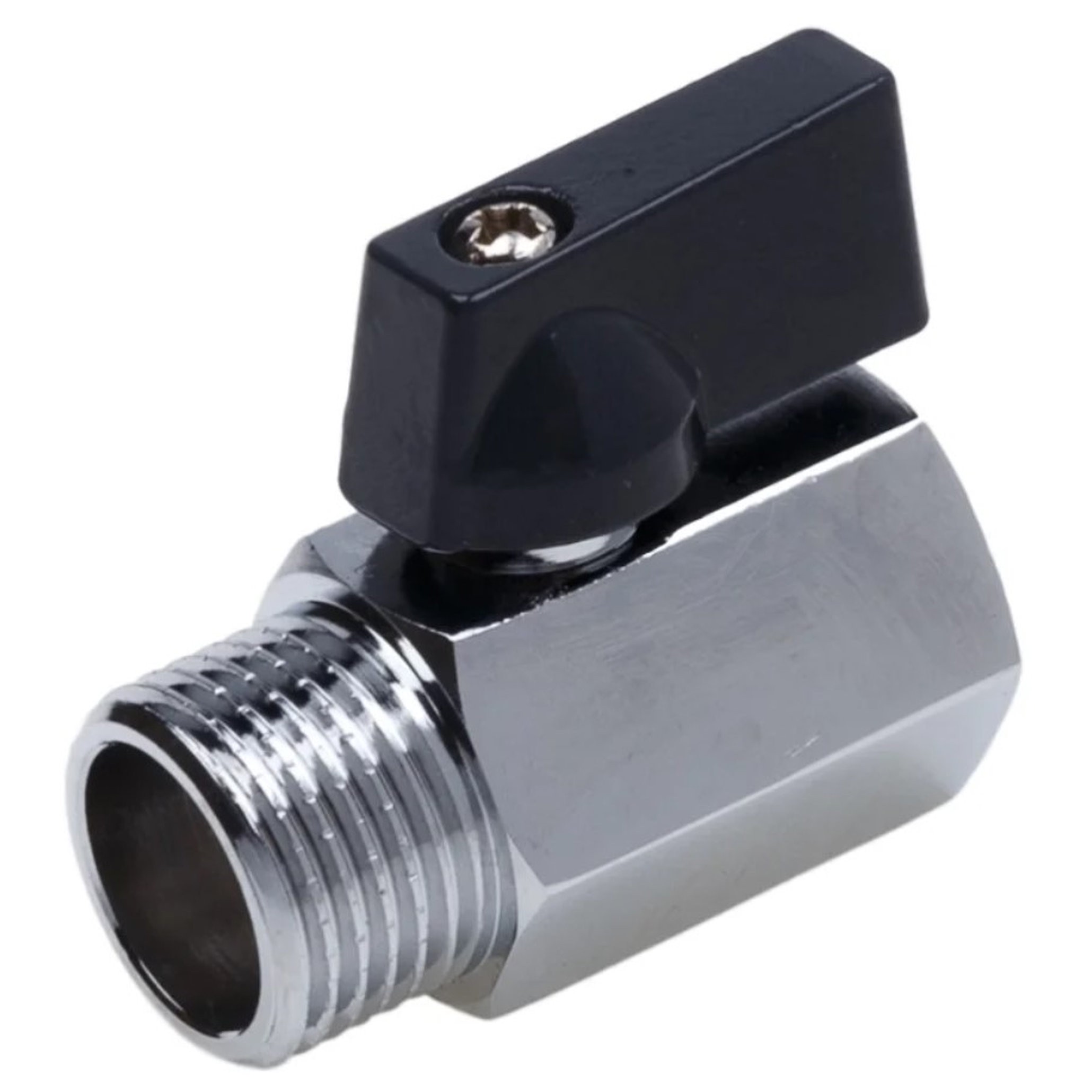 Кран шаровой AQUALINK Мини ВН 1/2 ручка-флажок хром 1593708