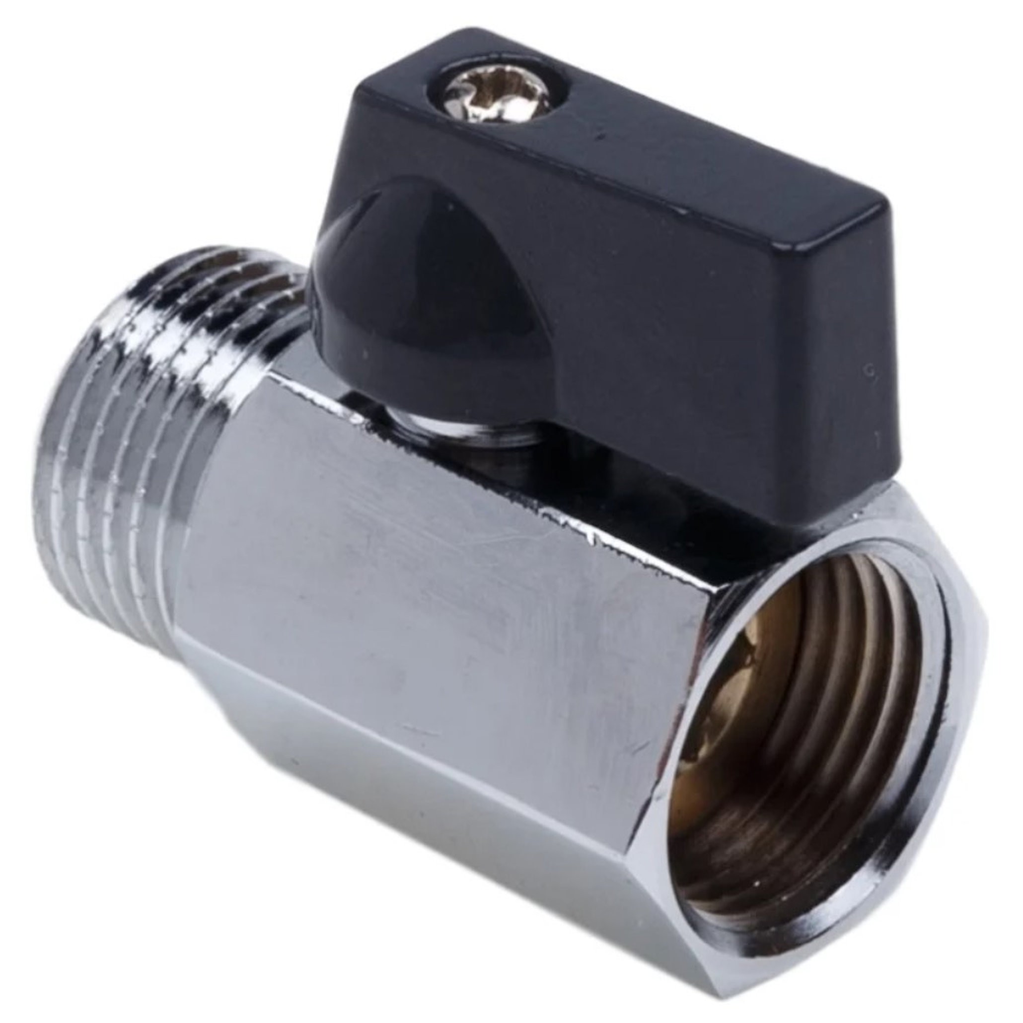 Кран шаровой AQUALINK Мини ВН 1/2 ручка-флажок хром 1593708