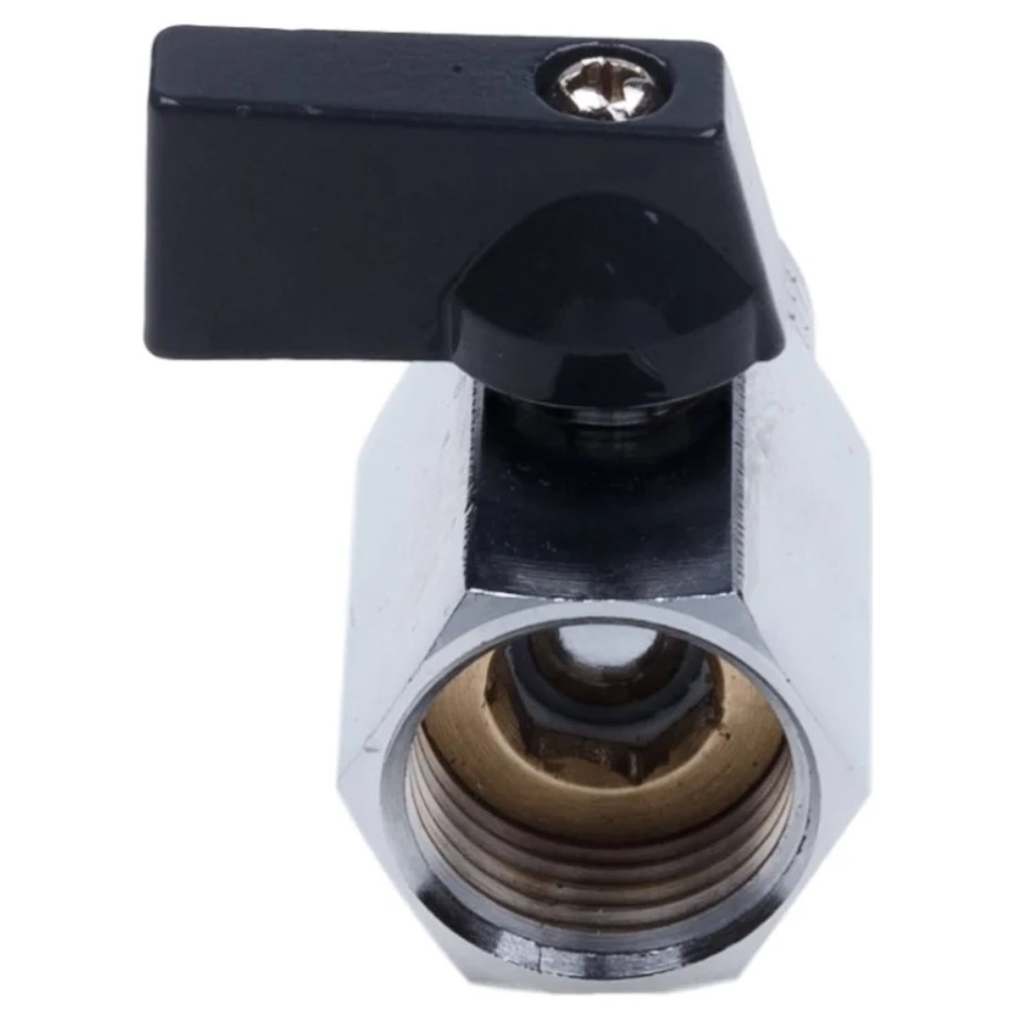 Кран шаровой AQUALINK Мини ВН 1/2 ручка-флажок хром 1593708