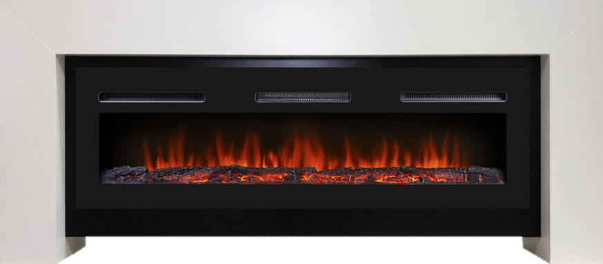 Портал для электрокамина Firelight Suprema Long белый/черный НС-1475527