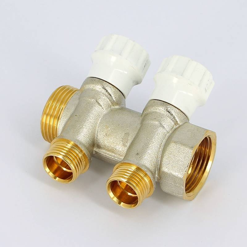 Коллектор с вентилями Itap 465 1 НВ 2 выхода 1/2 Н 38 мм 465 1-2