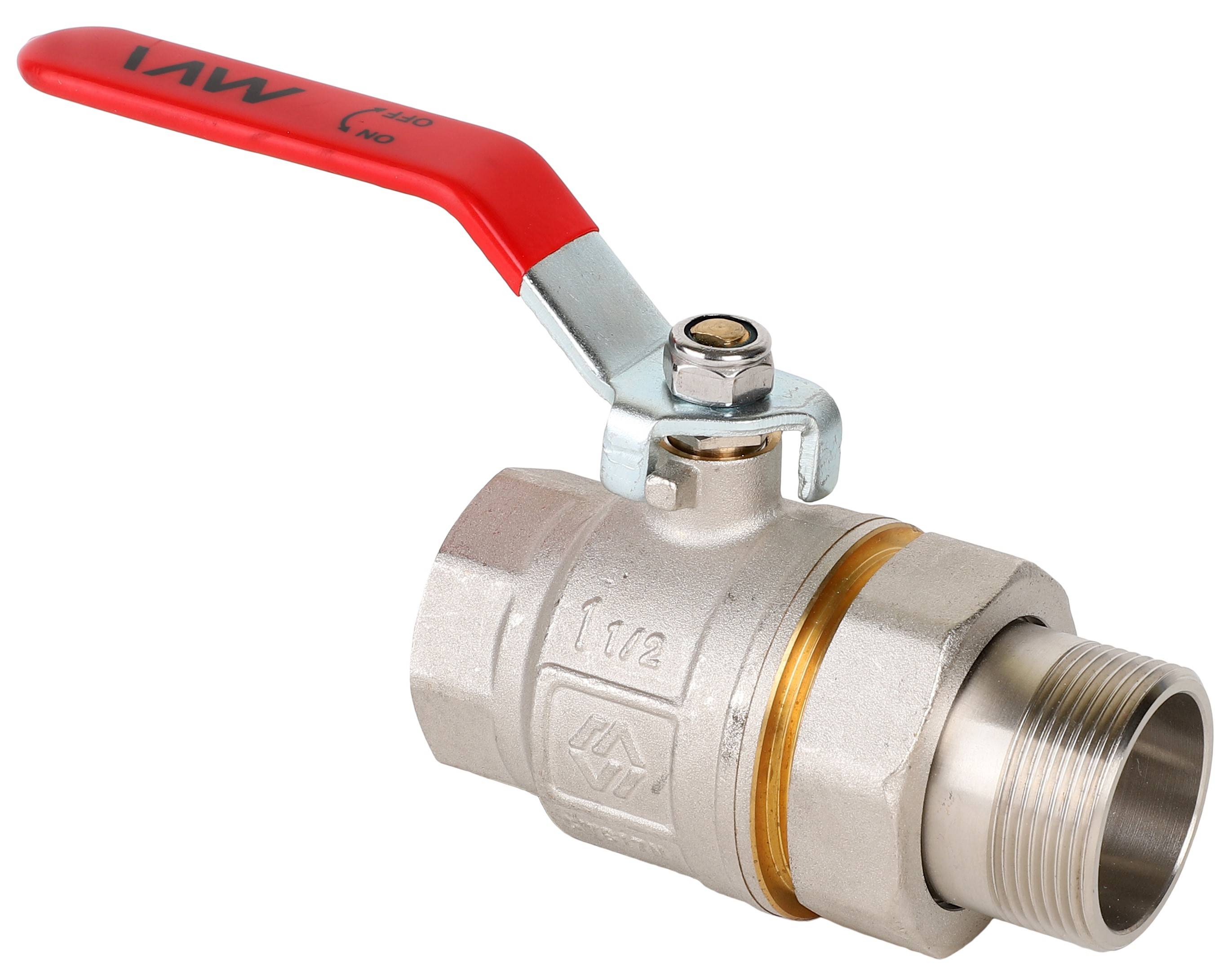 Кран шаровой MVI 1 1/2 ВР-НР с полусгоном ручка ABV.520.08