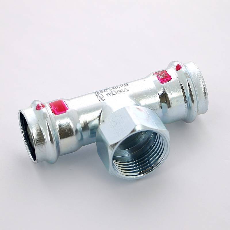 Тройник пресс-ВР оцинкованная сталь Viega Prestabo 28х1х28 мм 688134