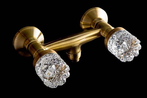 Смеситель для душа Boheme Crystal двухвентильный бронза 314-CRST