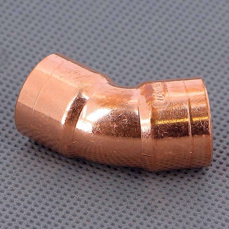 Угол двухраструбный 45 градусов пайка Viega 18 мм 101077