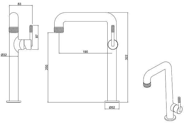 Смеситель для раковины Allen Brau Reality хром 5.32002-00