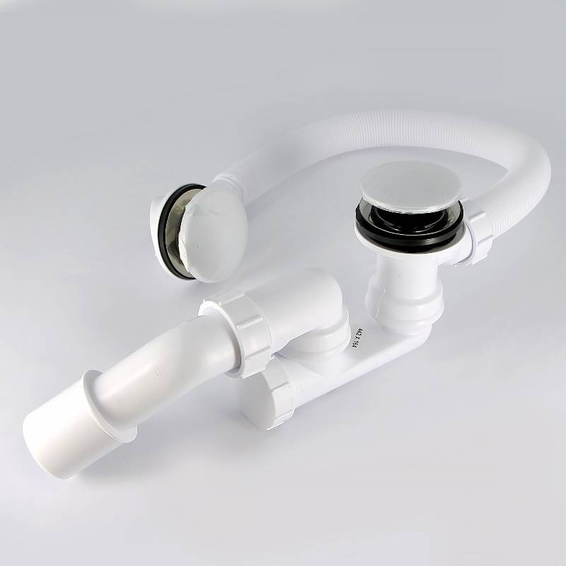 Слив-перелив для ванны McAlpine L 500 мм x 34 мм пробка-кнопка хром MRB8CB