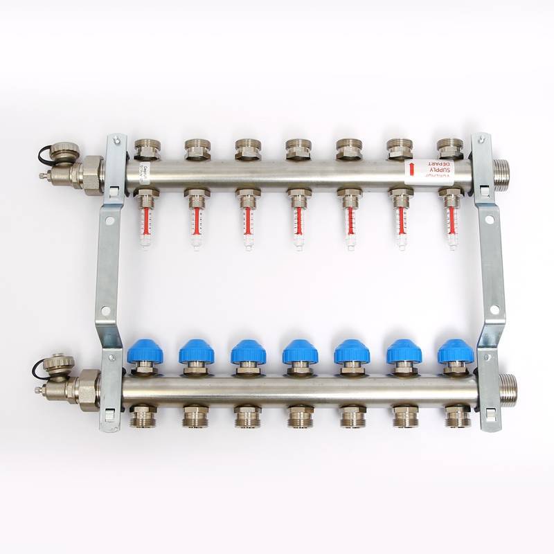 Коллекторная группа Uni-Fitt 1 x 3/4 7 выходов с расходомерами и термостатическими вентилями 455W4307