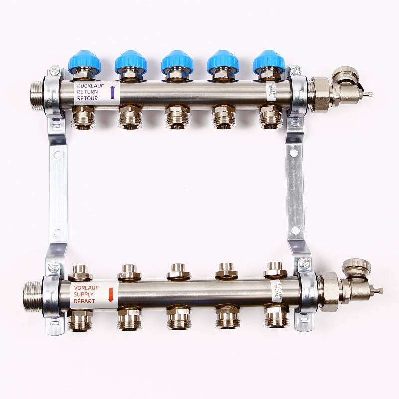 Коллекторная группа Uni-Fitt 1 x 3/4 5 выходов с балансировочными и термостатическими вентилями 456W4305