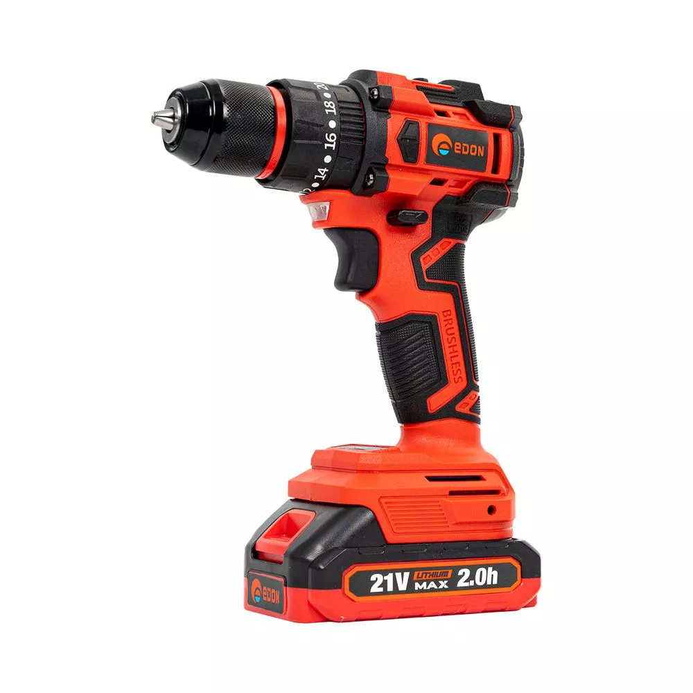 Аккумуляторная дрель-шуруповерт Edon UAD-21PBL бесщеточная UAD-21PBL