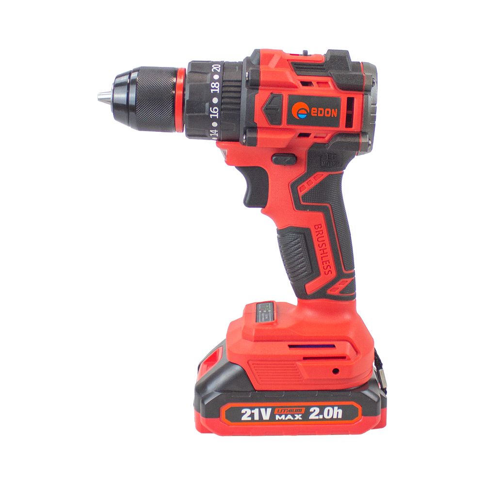 Аккумуляторная дрель-шуруповерт Edon UAD-21PBL бесщеточная UAD-21PBL