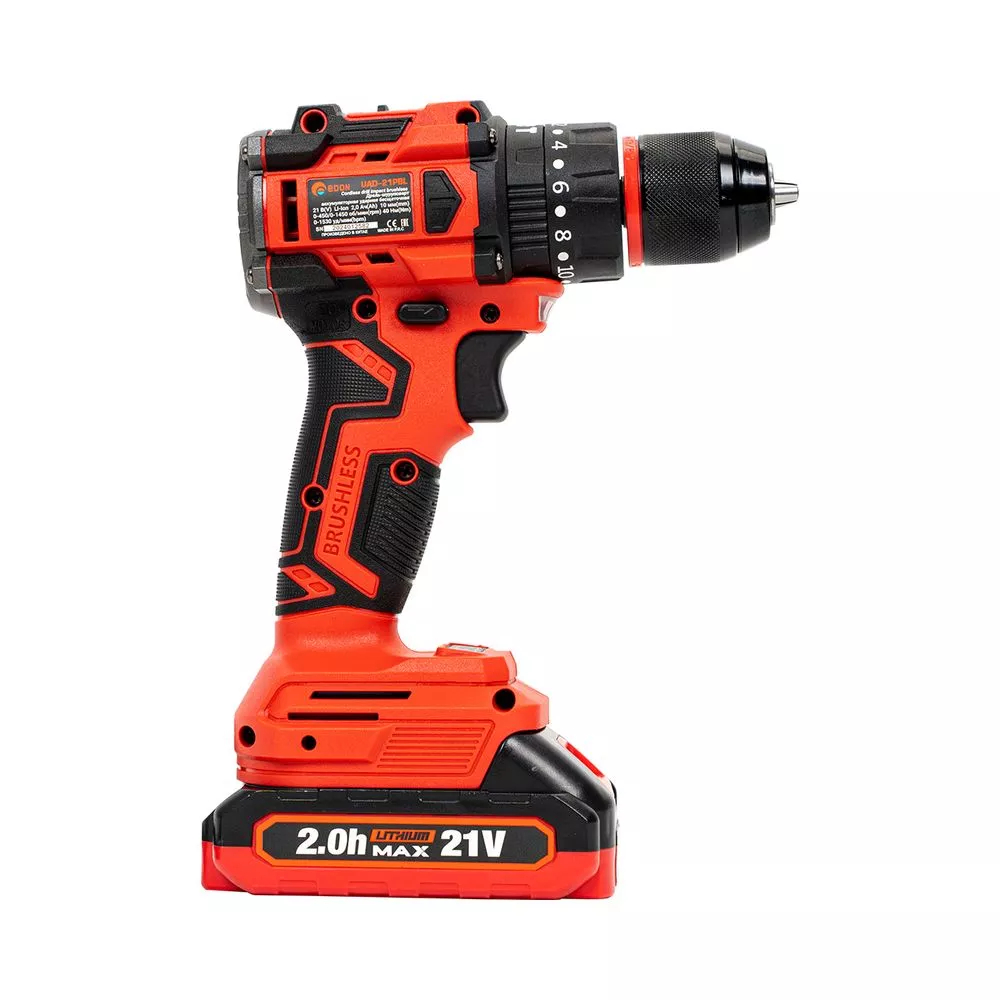 Аккумуляторная дрель-шуруповерт Edon UAD-21PBL бесщеточная UAD-21PBL