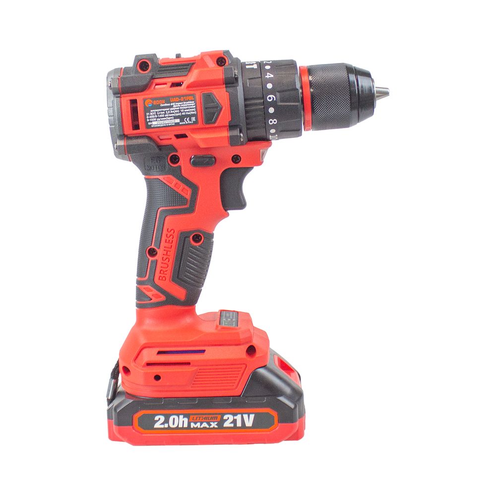 Аккумуляторная дрель-шуруповерт Edon UAD-21PBL бесщеточная UAD-21PBL