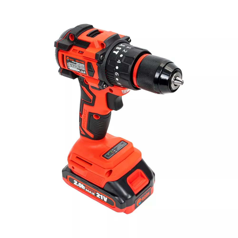 Аккумуляторная дрель-шуруповерт Edon UAD-21PBL бесщеточная UAD-21PBL