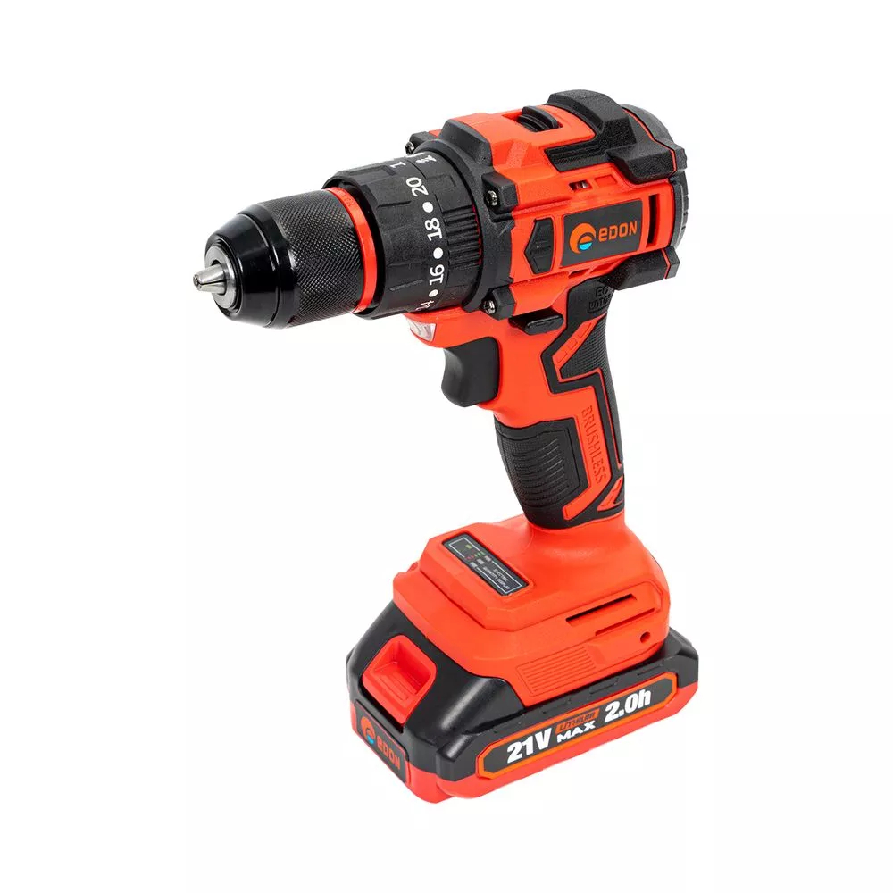 Аккумуляторная дрель-шуруповерт Edon UAD-21PBL бесщеточная UAD-21PBL