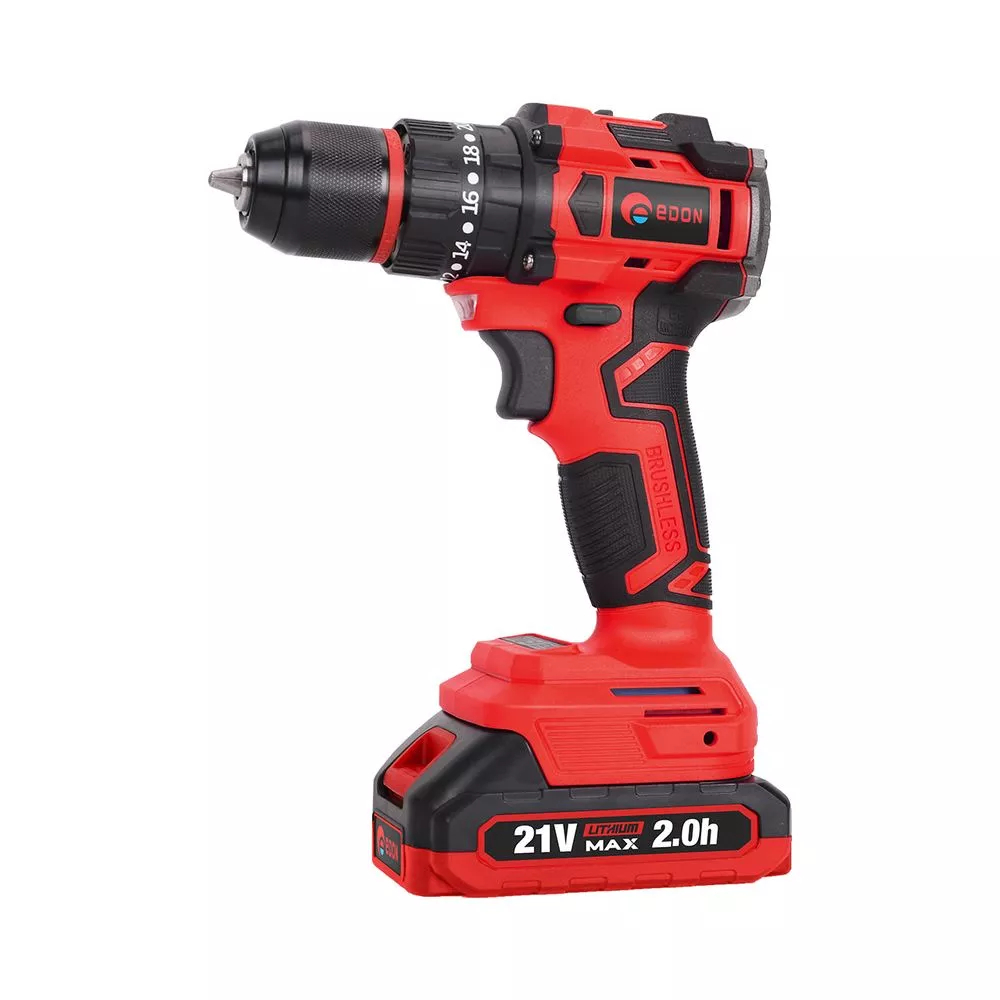 Аккумуляторная дрель-шуруповерт Edon UAD-21PBL бесщеточная UAD-21PBL