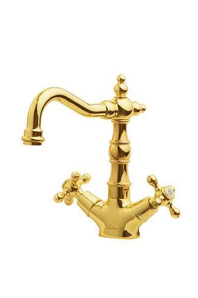 Смеситель для раковины Boheme Camelia высокий золото глянцевое 292-Camelia