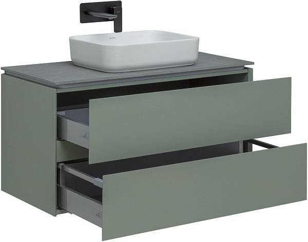 Тумба под раковину Allen Brau Infinity 100 см зеленый/серый 1.21003.CGM