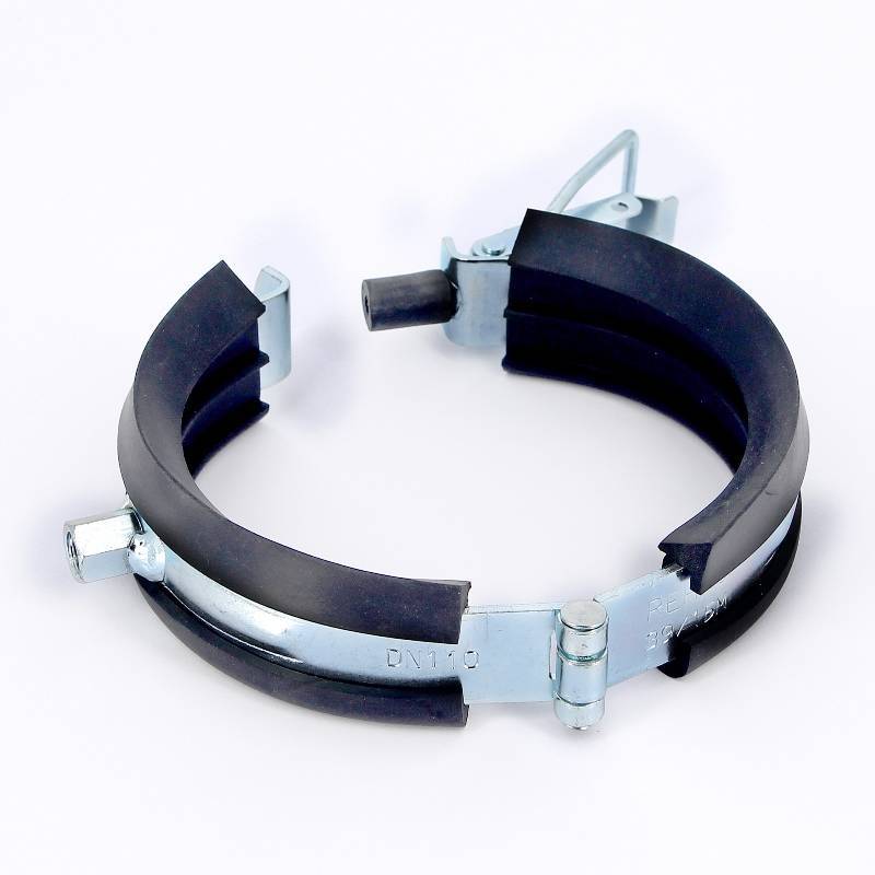 Хомут канализационный REHAU RAUPIANO PLUS обжимной на защелке 110 мм M8/M10 120029