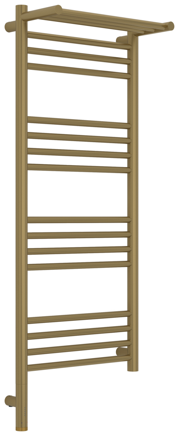 Полотенцесушитель электрический Сунержа Богема 3.1 с 1 полкой 400x1000 мм левый золотой шелк матовый 32-6006-1040