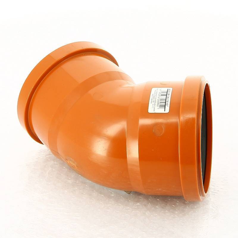 Отвод канализационный двухраструбный Ostendorf KGBD 110 мм 45° 228080