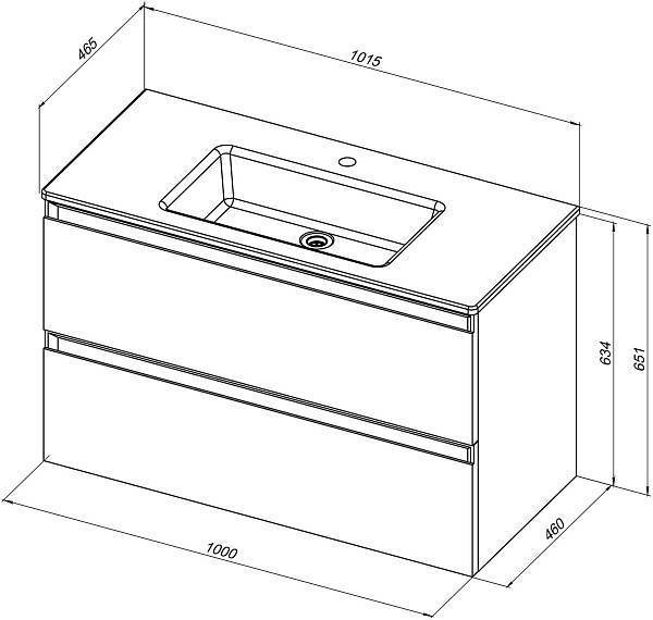 Тумба под раковину Allen Brau Eclipse 100 см серый 1.E1003.PWM