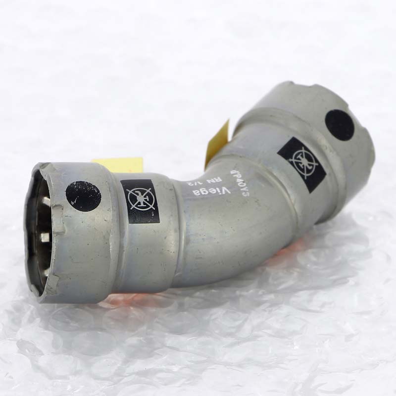 Угольник 45 градусов Viega Megapress пресс оцинкованная сталь 1/2 694579