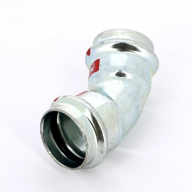 Угол пресс 45° Viega Prestabo 28 мм оцинкованная сталь 558291