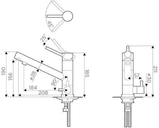 Смеситель для кухни Omoikiri Tonami бежевый 4994222