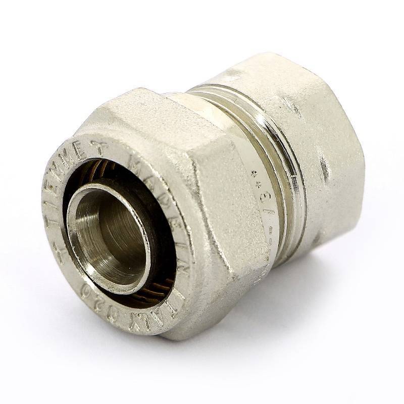 Муфта обжимная никелированная Tiemme 20x3/4 ВР 1600011