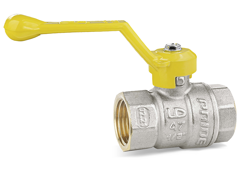 Кран шаровой латунный LD Pride GAS Ду 50 Ру 25 вн-вн рычаг 47.50.В-В.Р.GAS